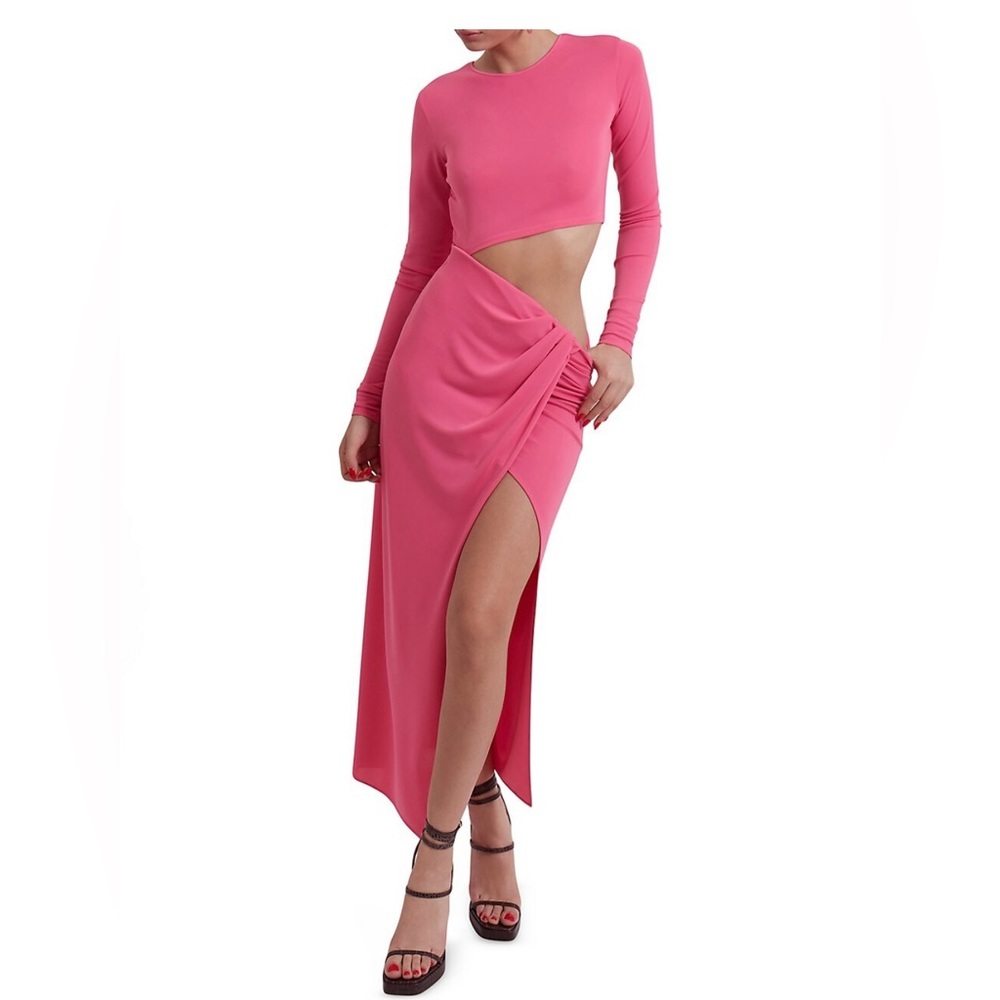 Andamane Gia cutout pink dress